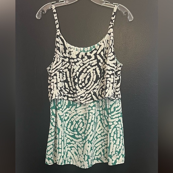 Cabi Two-Tone Printed Overlay Cami Shirt - Picture 2 of 7